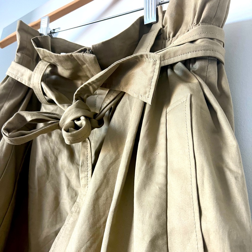 Sandro Tan Paperbag Pant - 100% Cotton!